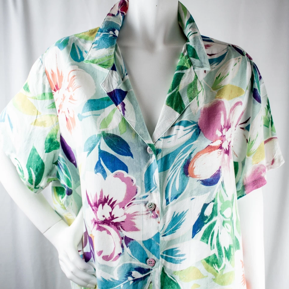 JAMS WORLD Nuevo Hawaii Tropical Floral Mujer Top Traje Talla 2XL, XXL Foto 3 de 4