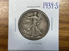 1934-S walking liberty half dollar US coin