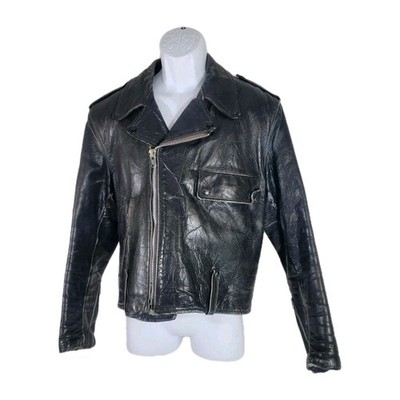 Vintage 50s 60s Harley Davidson Mens L Cycle Champ Leather Motorcycle Jacket 