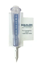 White Plastic Equilon Pipeline Company Rain Gauge 6 Inch Capacity