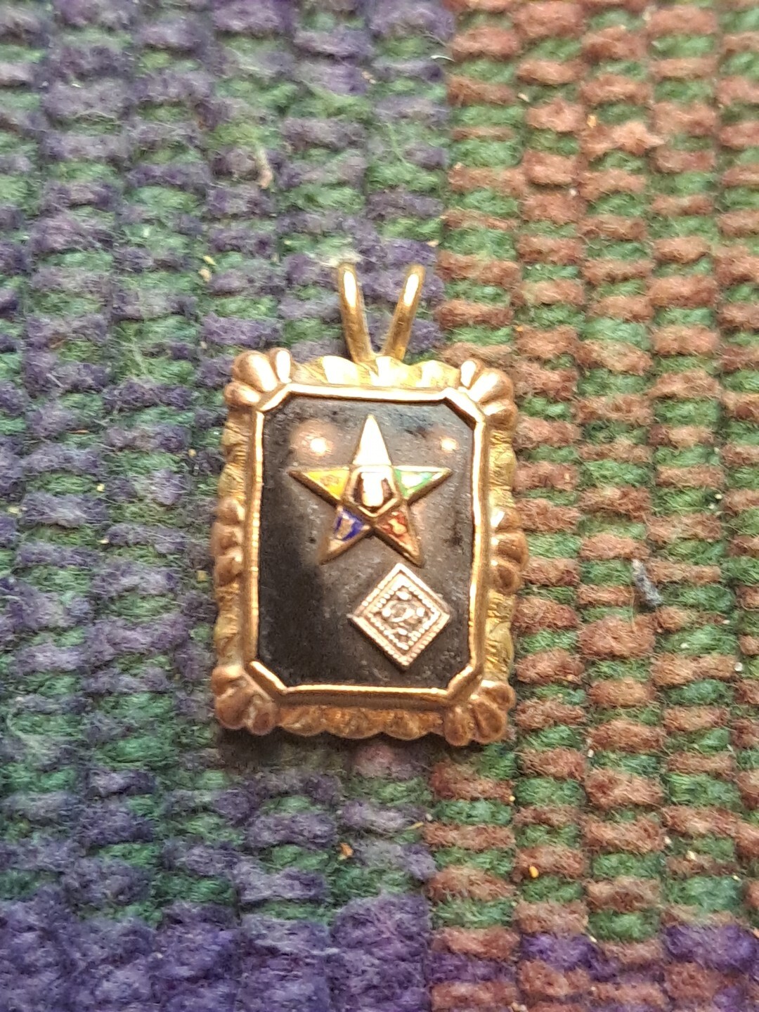 Solid 14 Karat Yellow Solid Eastern Star Diamond … - image 9