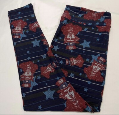 NEW LuLaRoe TC2 Leggings STAR 4TH July USA Military UNCLE
