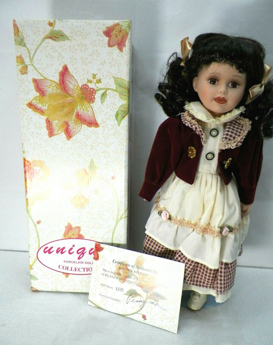 Kathy Mom 花柄生地 90cm x 90cm Vintage Genuine Porcelain Doll Kathy Unique Collection
