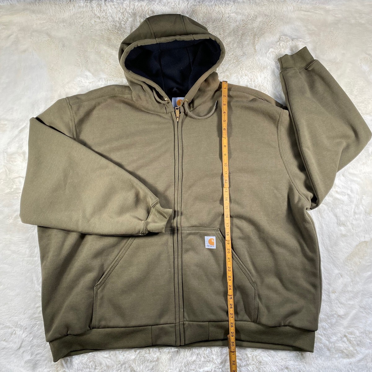Carhartt Full Zip Heavyweight Hooded Sweatshirt Mens Size 4XL - Forest Green  | eBay