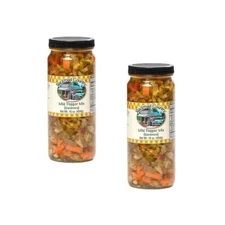 Backroad Country Mild Bell Pepper and Vegetable Mix Zesty Spicy Flavor 2 Jars