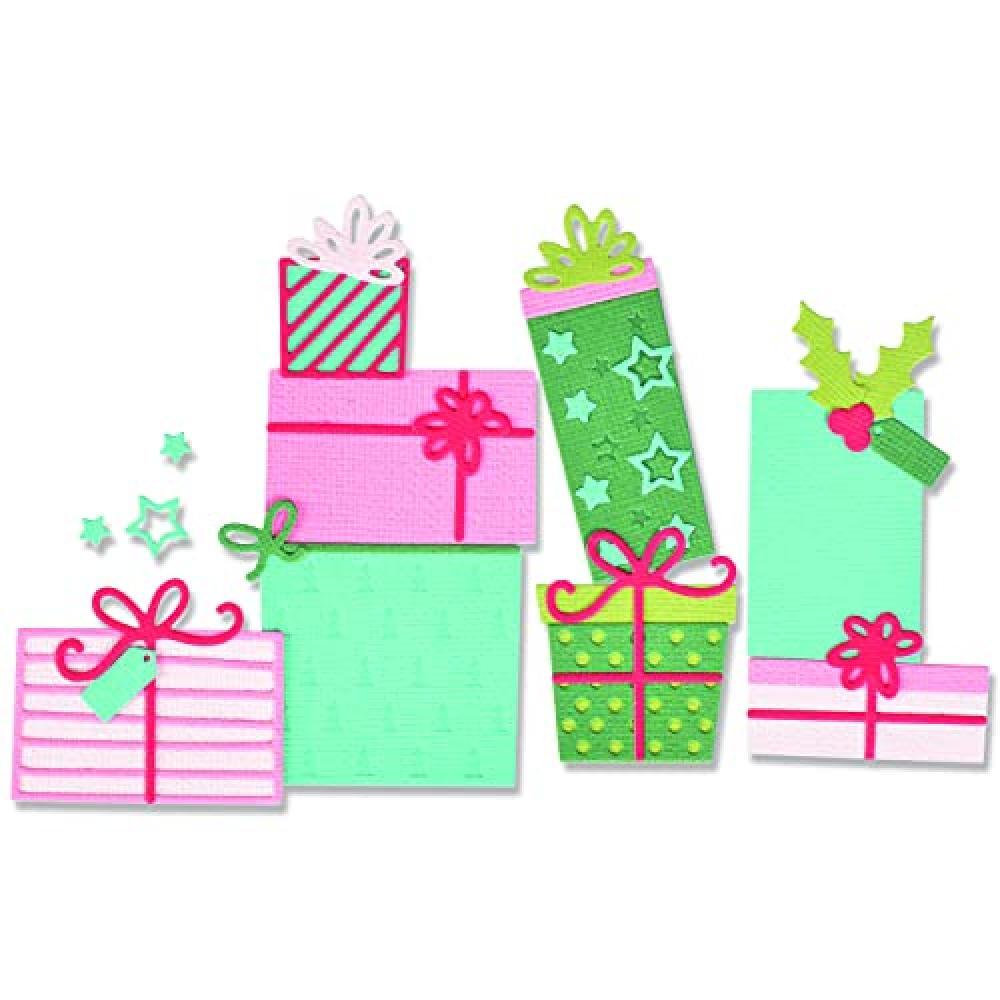 (TG. One Size) Sizzix Set di Fustelle Thinlits 21PK Festive Gifts di Lisa Jones
