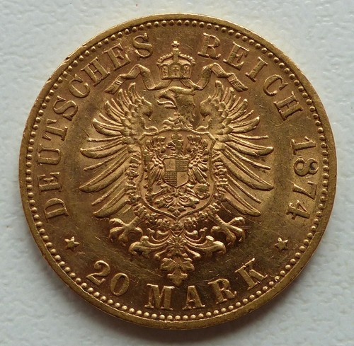 DEUTSCHES REICH W rttemberg 20 Mark Gold Karl 1874 F EBay