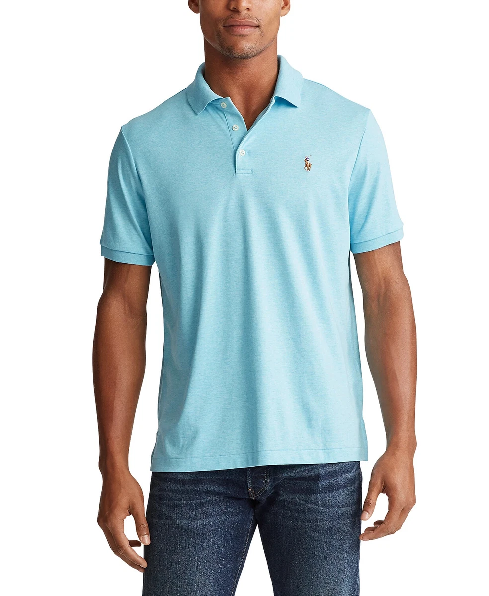 Polo Ralph Lauren Men Custom Slim Soft Cotton Polo Shirt XL Aqua Defects  M0312