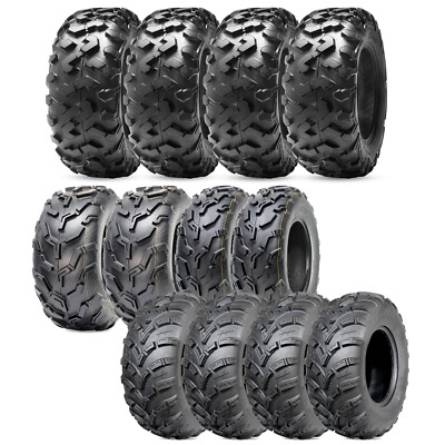 Full Set 4 ATV Tires 25x8-12 25x10-12 6PLY MUD All Terrain Front Rear Tire Set 