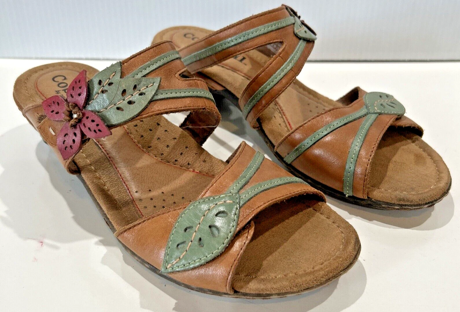 Sandali Cobb Hill By New Balance scarpe slip on con applicazioni foglia fiore donna 8