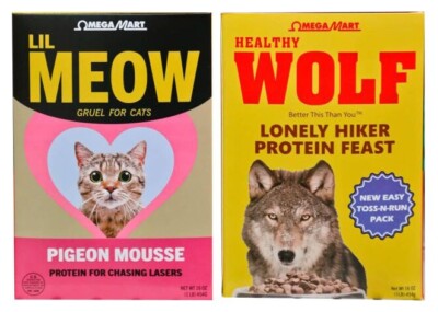 Omega Mart Lil Meow Cat Pigeon Mousse / Healthy Wolf Lonely Hiker Food Box