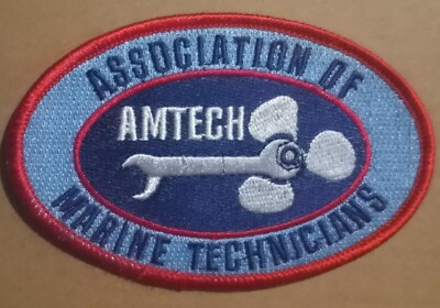 Association of Marine Technicians - AMTECH - embroidered Iron on patch