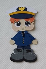 Coast Guard Guy Red Hair. Scrapbook, Card Making Paper Piecing