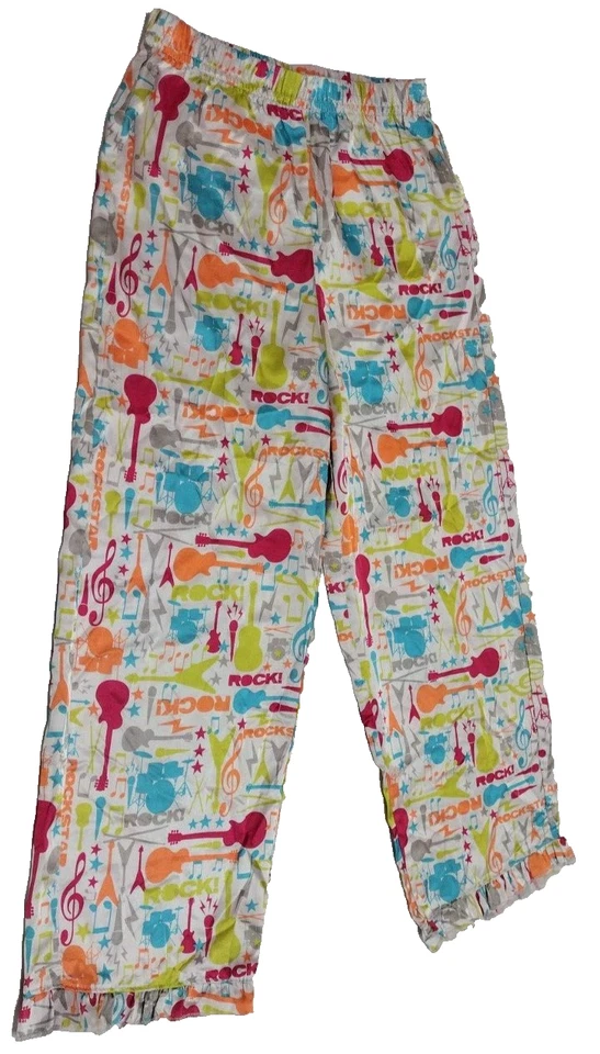 Pantalones Rocker Satén NIÑAS TALLA 6 NIÑOS ROCK N ROLL GUITARRAS DISFRAZ ROCK! Foto 2 de 4