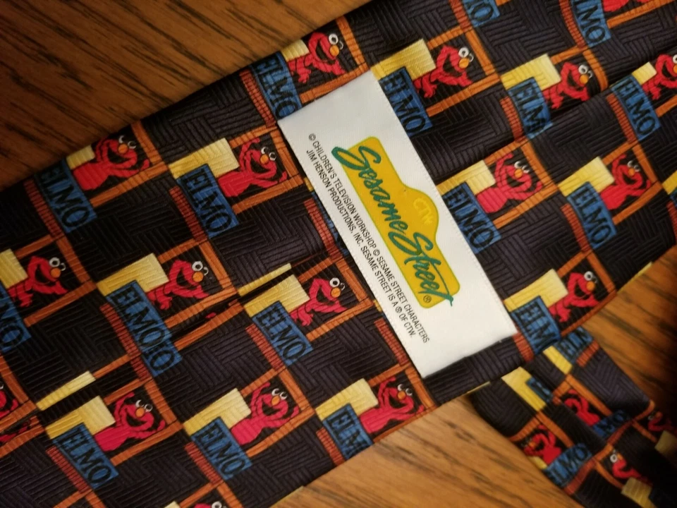 Excelente Corbata Elmo Plaza Sésamo Para Hombre Jim Henson Muppet Niño Novedad Divertida  Foto 3 de 3