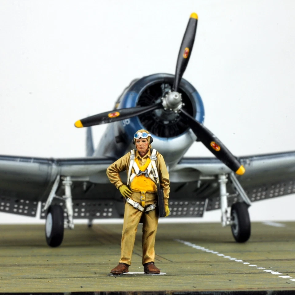 PreSale Set 06 1:48 Painted US Navy Fighter Pilots WW2 (No aircraft & base) - Image 2 of 4