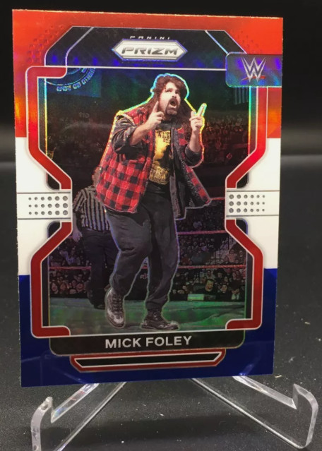 2022 Prizm WWE MICK FOLEY Red White Blue PRIZM Parallel #190 WWF Debut 1st