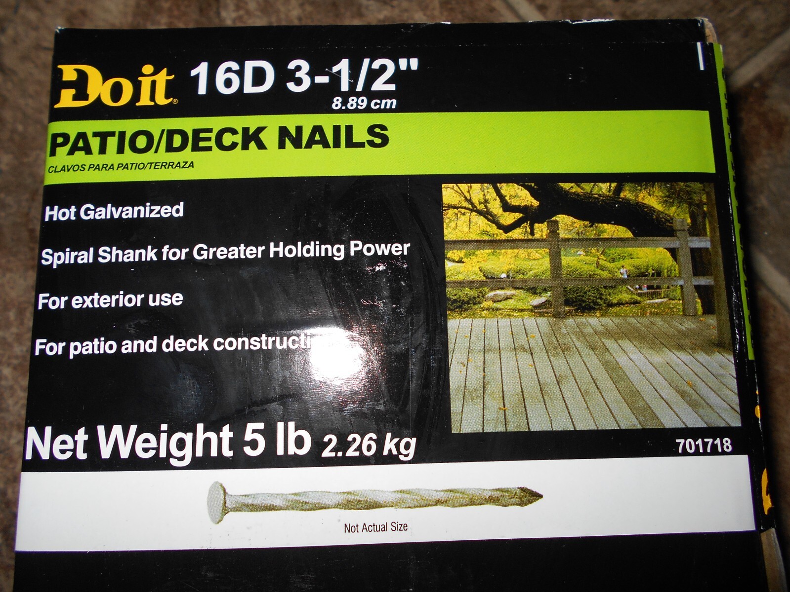 NEW Do It 16D 3 1/2" Patio Deck Nail Spiral Shank Hot Galvanized 10 lbs eBay