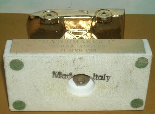 Vintage 1968 Slot Car Renn Trophy (Sierra Singles) Massiv Messing & Marmor Basis 4" - Bild 6 von 6