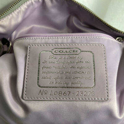 Coach 13278 Silver/Graphite Signature Crossbody/Shoulder Bag