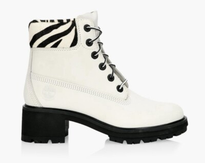 Timberland Kinsley 6  WP Boot Women s Size 8.5 White Black Casual Fashion Boot