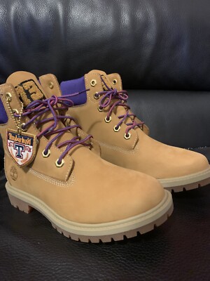 TIMBERLAND WOMEN'S HERITAGE Inch Waterproof Boots 73 Wheat Nubuck Purple  SZ