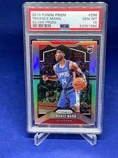 TERANCE MANN 2019-20 PANINI PRIZM SILVER PRIZMS ROOKIE RC #296 PSA 10 GEM MINT