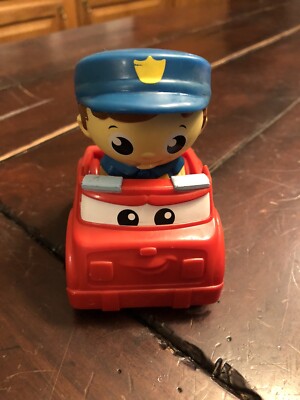 Mega Bloks Red Car Rescue Squad With A Mega Bloks Figure 3   Long 3.5  Tall Used
