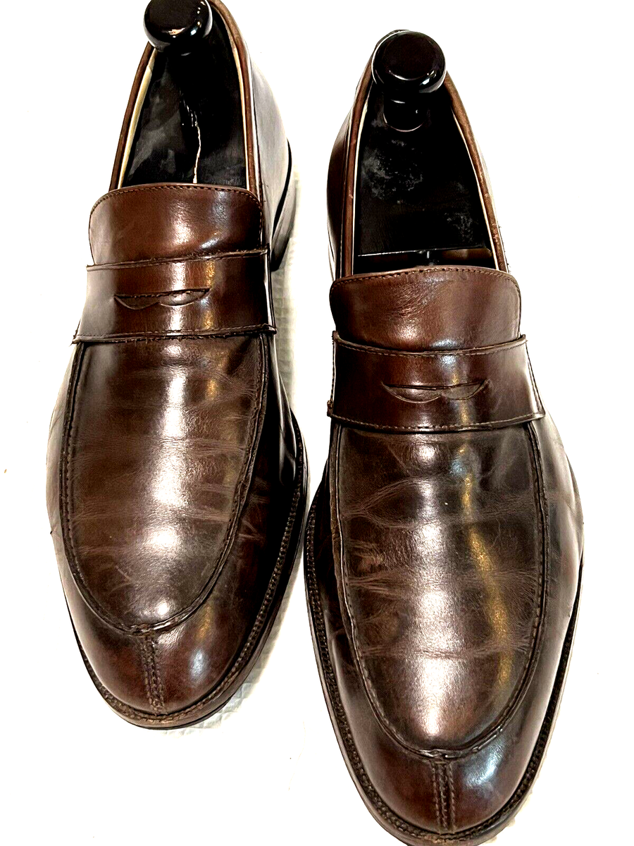 SAKS FIFTH AVENUE Mens LOAFER SHOES MADE IN ITALY 11.5 BROWN  display picture 1