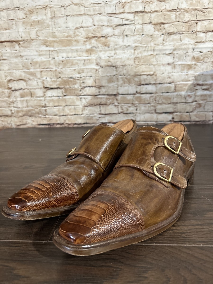 ⭐︎美品　vero cuoio  40 ダブルモンクストラップ Vero Cuoio Men's Dress Shoes Leather Double Monk Strap Italy
