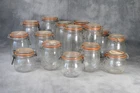 Large Job Lot 15 x Vintage French Le Parfait Super Glass Jars 0.5L - 2L Airtight