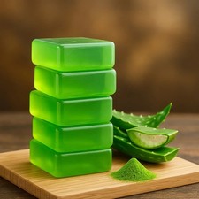 Natural Aloe Vera Handmade Soap - Herbal Skin Care for Moisturizing Glowing