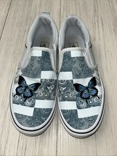 Vans Butterflies Great Shoes Little Wear size 4 girls blue
