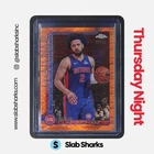 2025 Topps Chrome Basketball Pulsar Orange Refractor Cade Cunningham #88