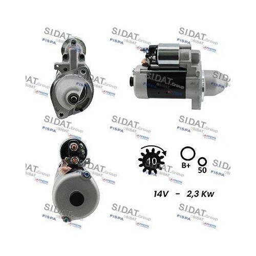 Démarreur Sidat S12BH0357A2 à haute puissance d'allumage pour moteur Mercedes