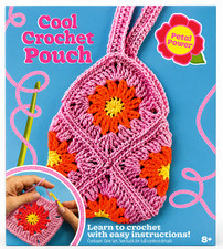 Cool Crochet Pouch Kit Petal Power DIY Craft Set Beginner Gift Idea New