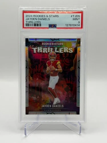 2024 PANINI ROOKIES & STARS THRILLERS #TJDS JAYDEN DANIELS ROOKIE  PSA 9