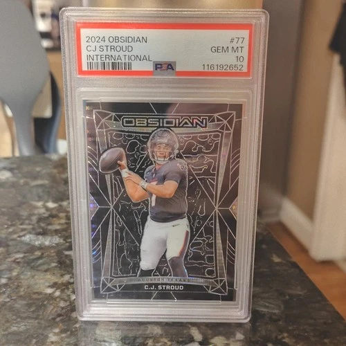 2024 Panini Obsidian C.J. Stroud #77 International PSA 10 Texans NFL Football