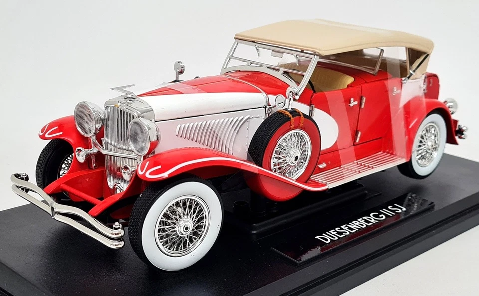 Greenlight 1/18 - Duesenberg II SJ Tourster White / Orange Diecast Model Car - Image 4 of 4