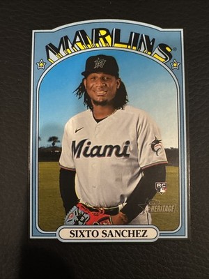 2021 Topps Heritage Die-Cut Sixto Sanchez Rookie #72DC-7