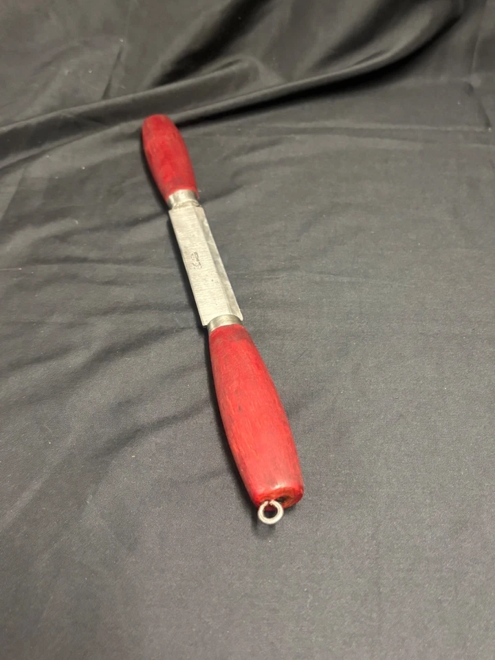 Cuchillo KJ Mora Suecia - Asas de madera roja - Con funda de cuero Foto 3 de 4