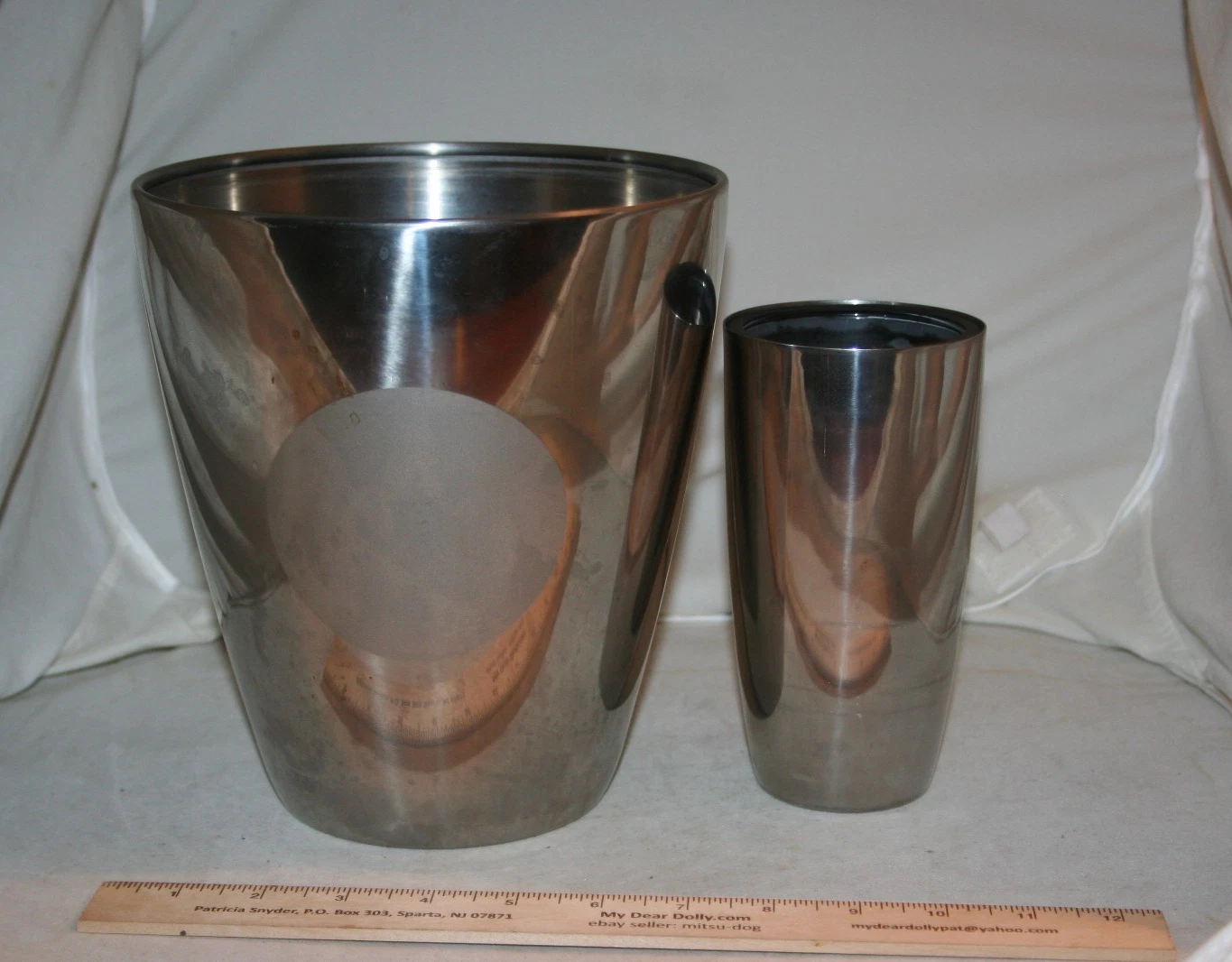Ikea stainless steel set Ice champagne bucket cooler & drink mixer