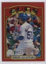 2021 Heritage High Number Chrome Red Border Refractor /372 Sergio Alcantara 0s55