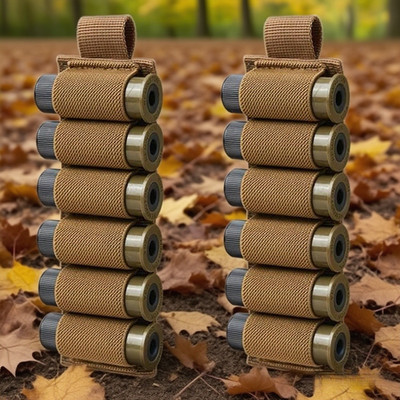 2 Pack 6 Round Shotgun Shell Holder for 12/20 Gauge Shell Holder Shotgun Hunting