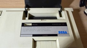 READ INFO- Sega Mark III Console + AV Scart Cable + Game