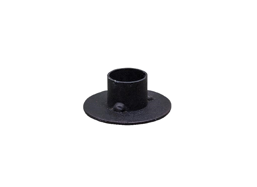 Iron Circle Taper Candle Holder- Black