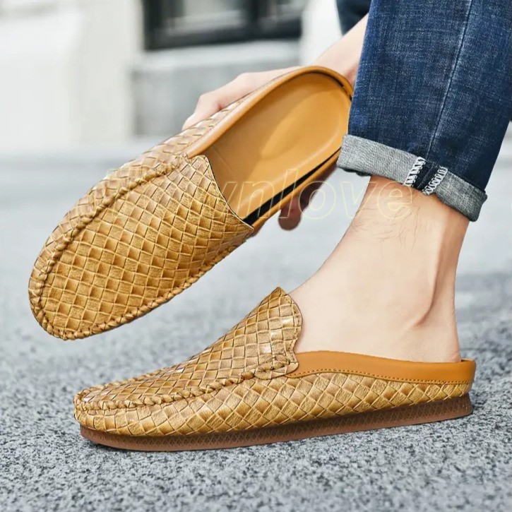 PANTOFOLA D’ORO Sandali ciabatte uomo casual punta tonda chiusa mules flat casual scarpe guida tg