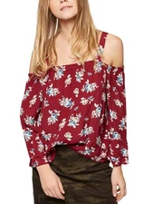 Sanctuary Clothing Womens Cassie Knit Blouse, Style # B1001-rm387 - X-Large