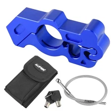 Motorcycle Handlebar Grip-Lock Anti Theft Throttle Clutch Brake Lock with 2 Keys