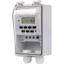 Outdoor Waterproof Programmable Timer 7 Day 24H Control Heavy Duty Component